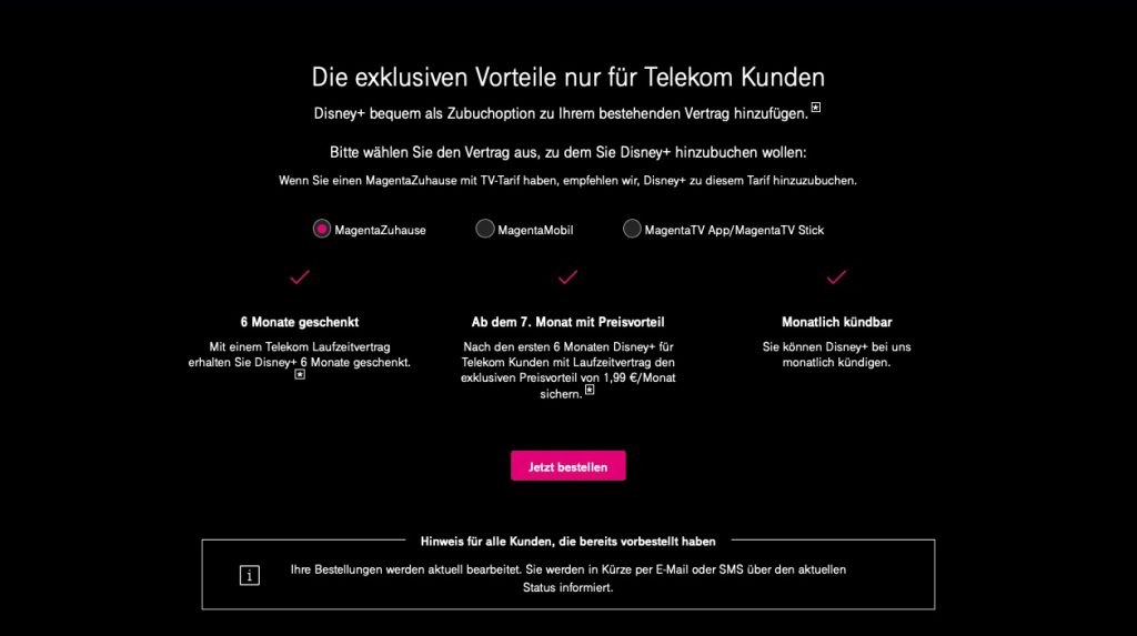 Disney Plus für Telekom-Kunden kostenlos