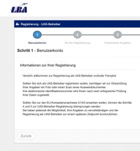 UAS-Betreiberregistrierung beim Luftfahrtbundesamt