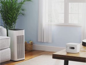 Kompakter und eleganter Amazon Smart Air Quality Monitor für die Überwachung der Luftqualität