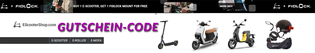 gutschein-code escootershop-com rabatt angebot eroller e-mofa escooter