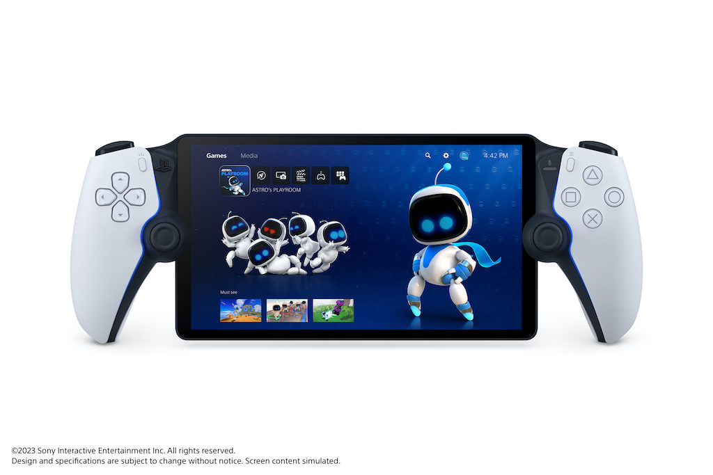 PlayStation Portal Handheld-Gerät mit DualSense-Features und Remote Play Unterstützung