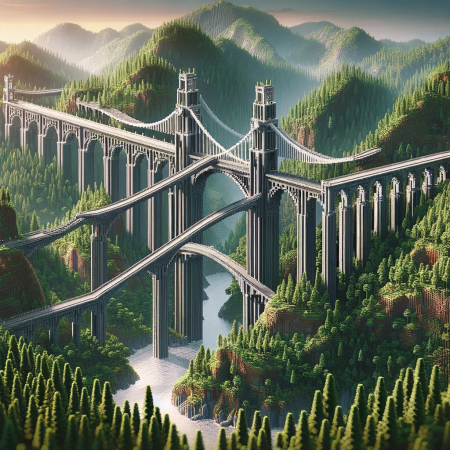 Minecraft megastrucktur Bauwerk - Brücke - Ideen und Anleitung